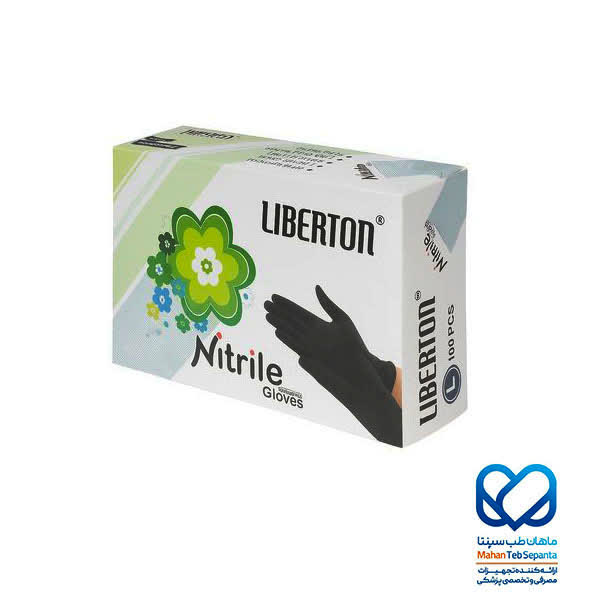 دستکش نیتریل مشکی لیبرتون سایز لارج